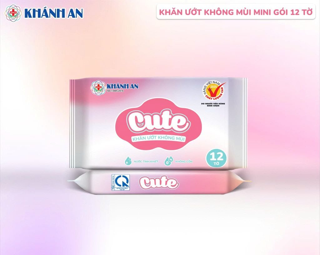 Khăn ướt không mùi mini Cute